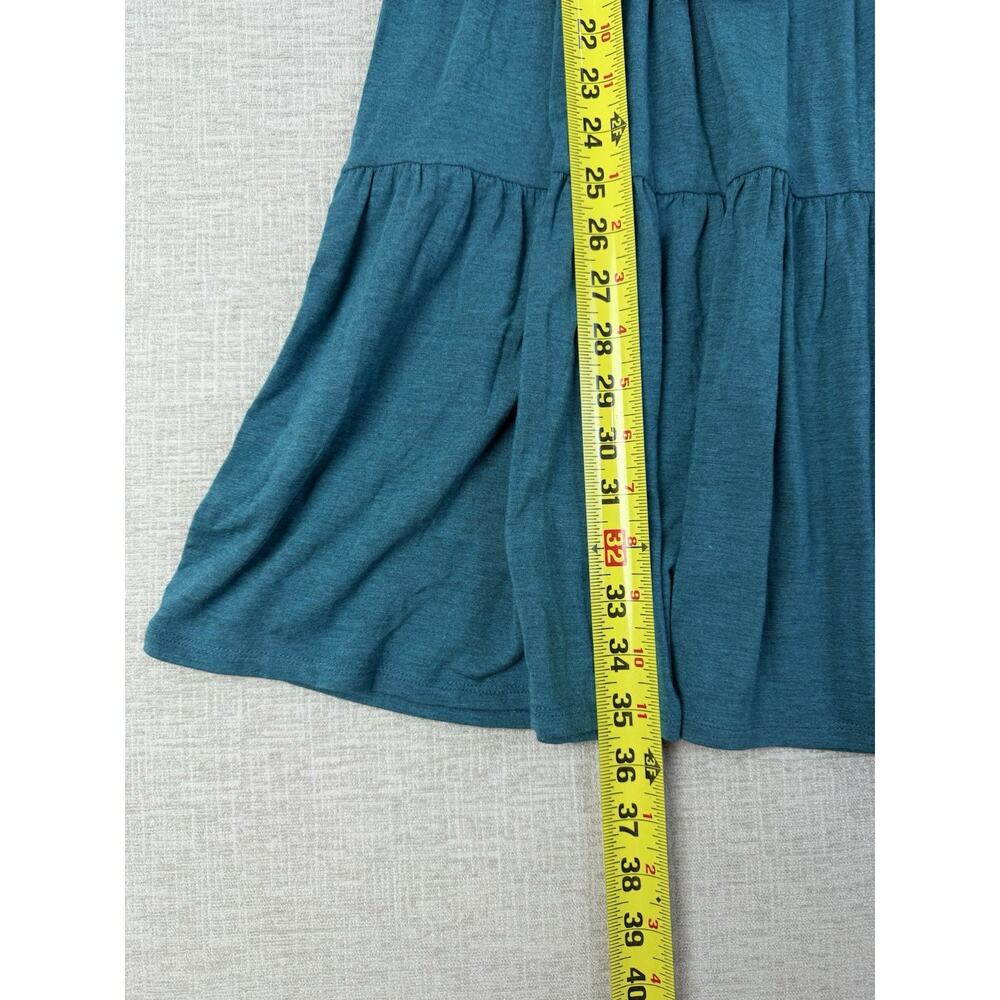 Matilda Jane Women’s S Teal Modal Tiered V-Neck Long Sleeve Dress NWT - Picture 7 of 10